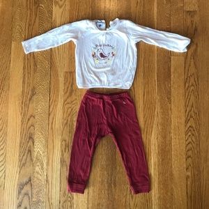 Petit Bateau two-set outfit, size 24m